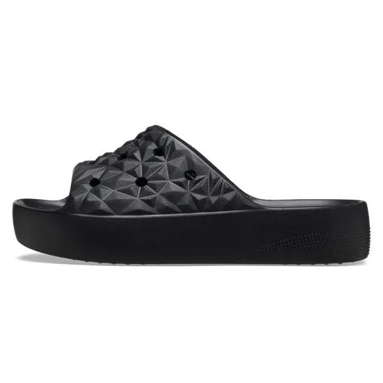 Crocs Classic Platform Slides 'Black' Women's