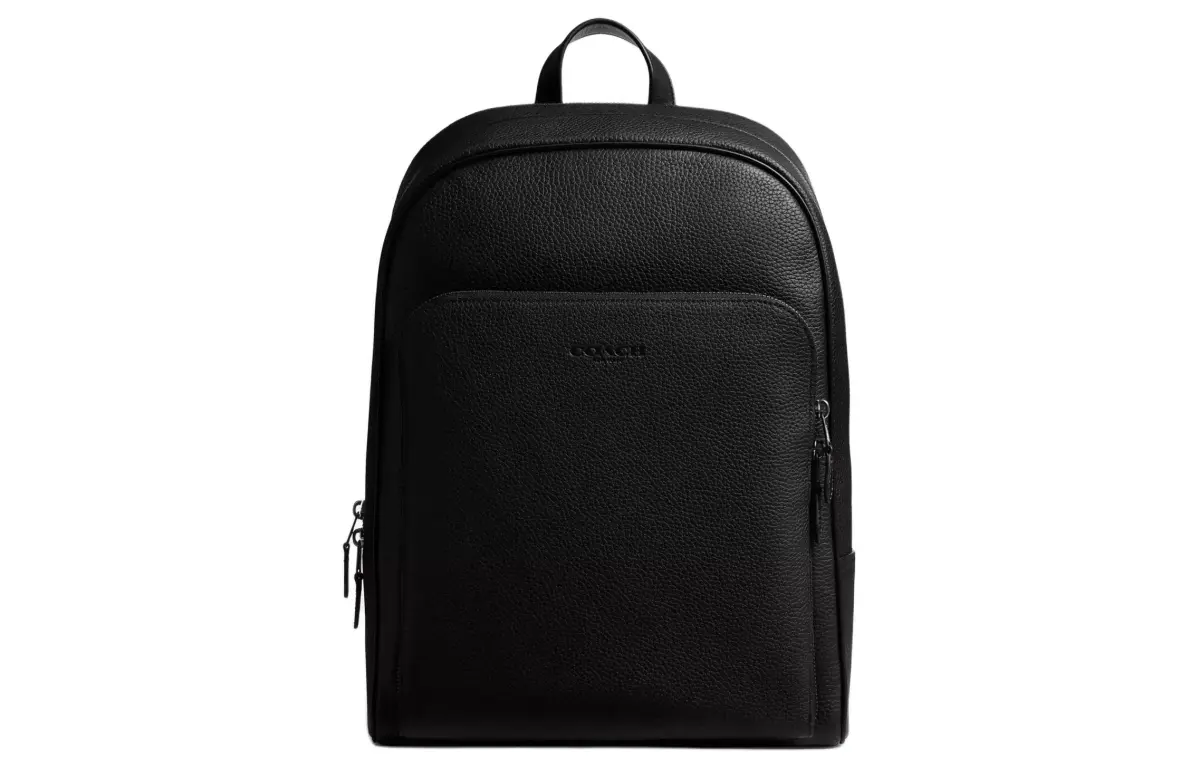 COACH Gotham Leather With Calfskin Backpack Large Women's Black