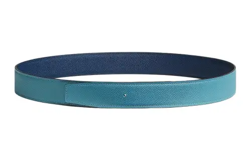 HERMES Leather Calfskin Leather Belts Women's Width 3.2cm