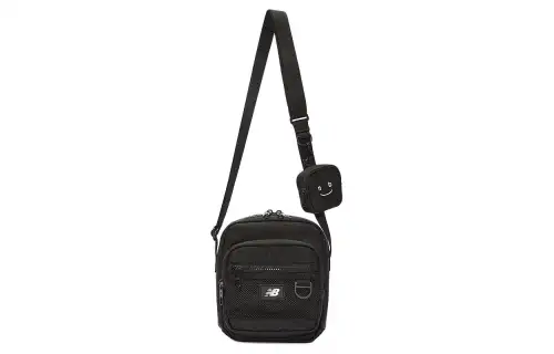 New Balance Nylon 2 in 1 Shoulder Bag, Crossbody Bag Mini Unisex Black