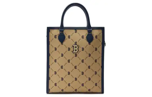 MLB PVC Tote Bag, Shopping Bag, Shoulder Bag, Crossbody Bag, Handbag Medium Unisex Khaki