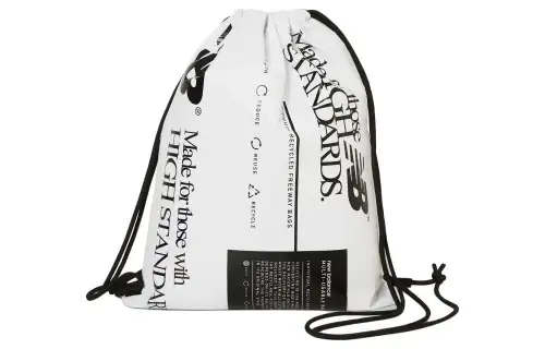 New Balance Polyester Handbag Storage Bag, Backpack Unisex White