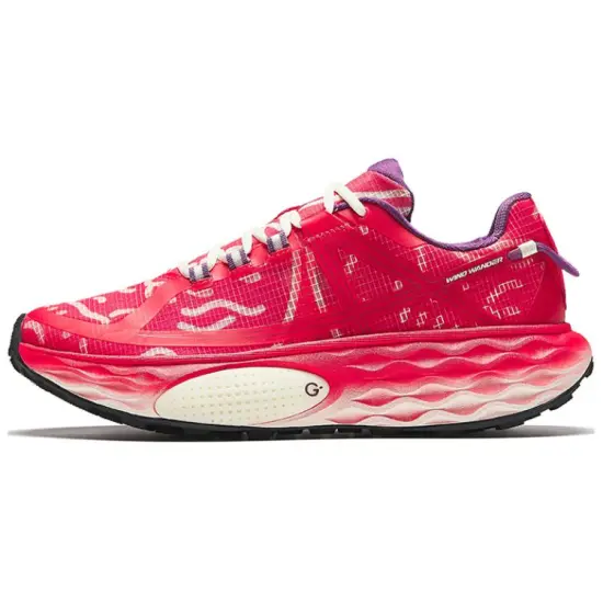 Anta ChengFeng Cushioning Anti Slip And Wear Resistant Low Top Running Shoes Men's Red White