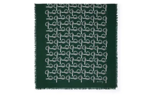 Burberry Skinny Reversible B Wool Scarf