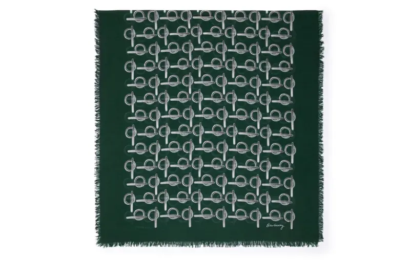 Burberry Skinny Reversible B Wool Scarf