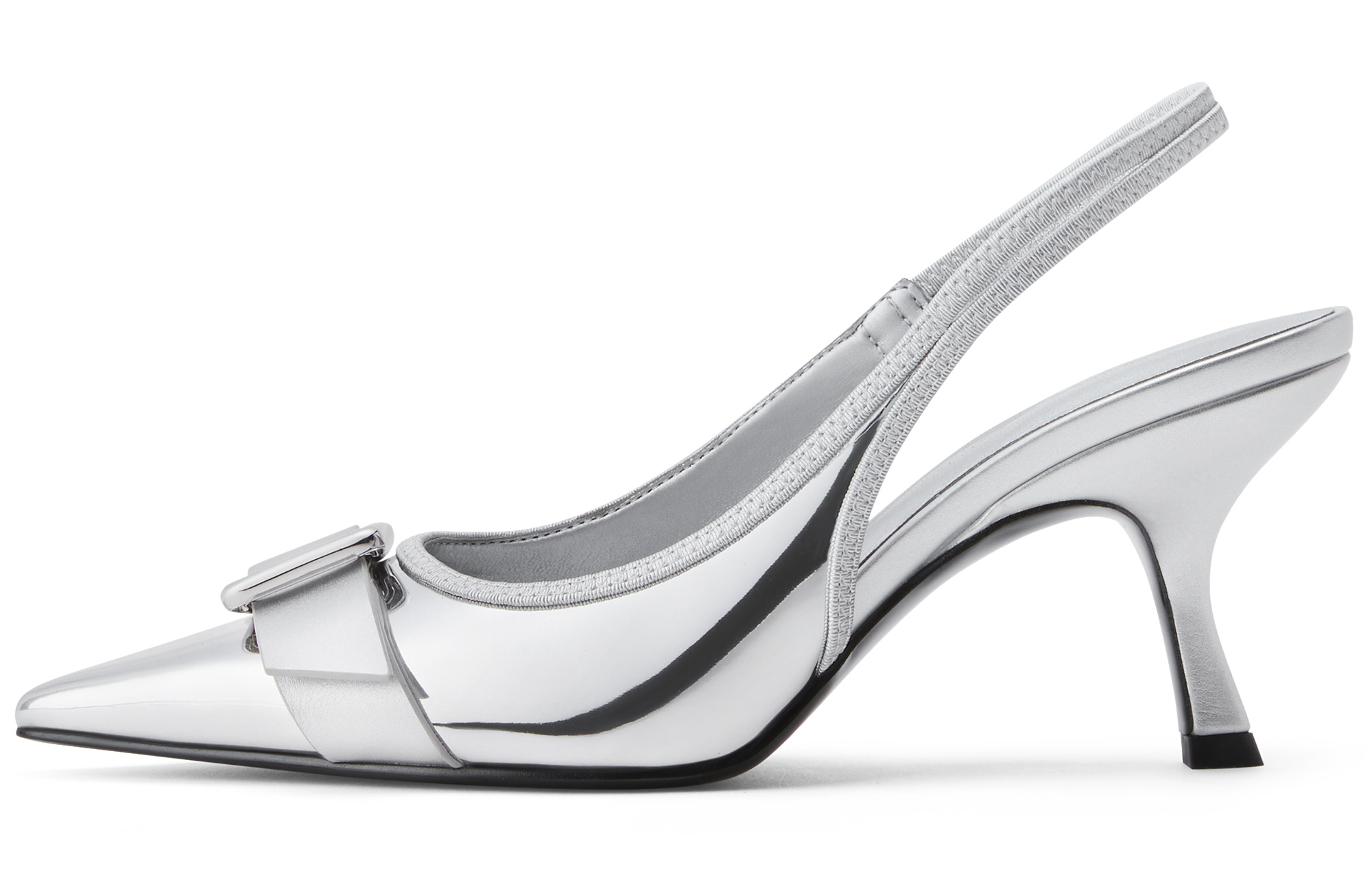 CHARLES&KEITH Small Ck PU, Textile One Strap Sandals 7.7cm Women's