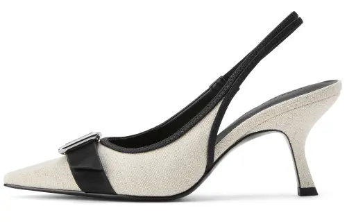 CHARLES&KEITH Small Ck PU, Textile One Strap Sandals 7.7cm Women's