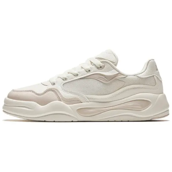 ANTA Tianxing Skateboard Shoes Men Low-Top Ivory White/Muddy Sand Gray