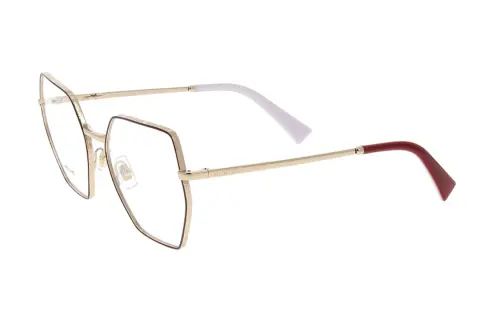 MIU MIU Irregular Shape Eyeglass Frames Men's Gold