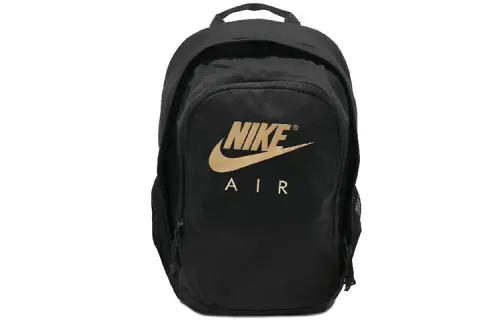 Nike Polyester Backpack Regular Unisex Black Gold