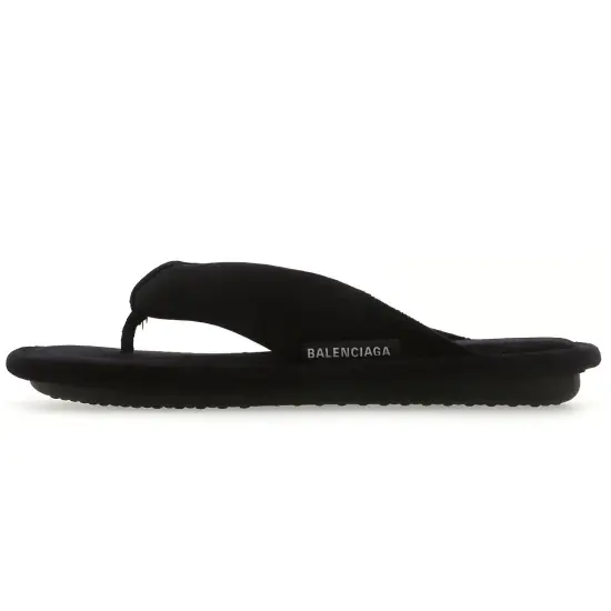 Balenciaga Women's Soft Thong Slides 'Black Velvet'
