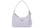 PRADA Re Edition Zip Closure Recycled Nylon Handbag, Shoulder Bag, Crossbody Bag Mini Women's Purple