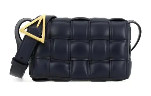 Bottega Veneta PaddedCASSETTE Sheepskin Tofu Bag, Pillow Bag, Shoulder Bag, Crossbody Bag Small Women's Dark Blue
