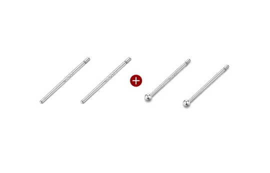 MCK Silver Stud Earrings Unisex Silver