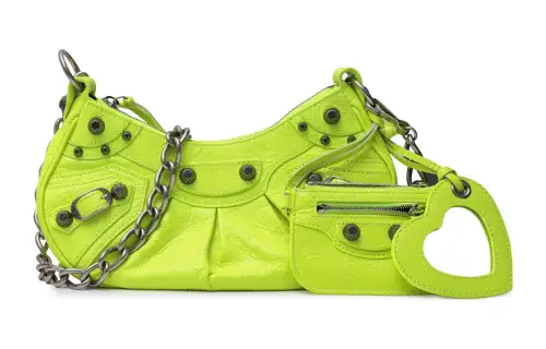 Balenciaga Le Cagole Leather Crossbody Bag, Shoulder Bag Women's Green