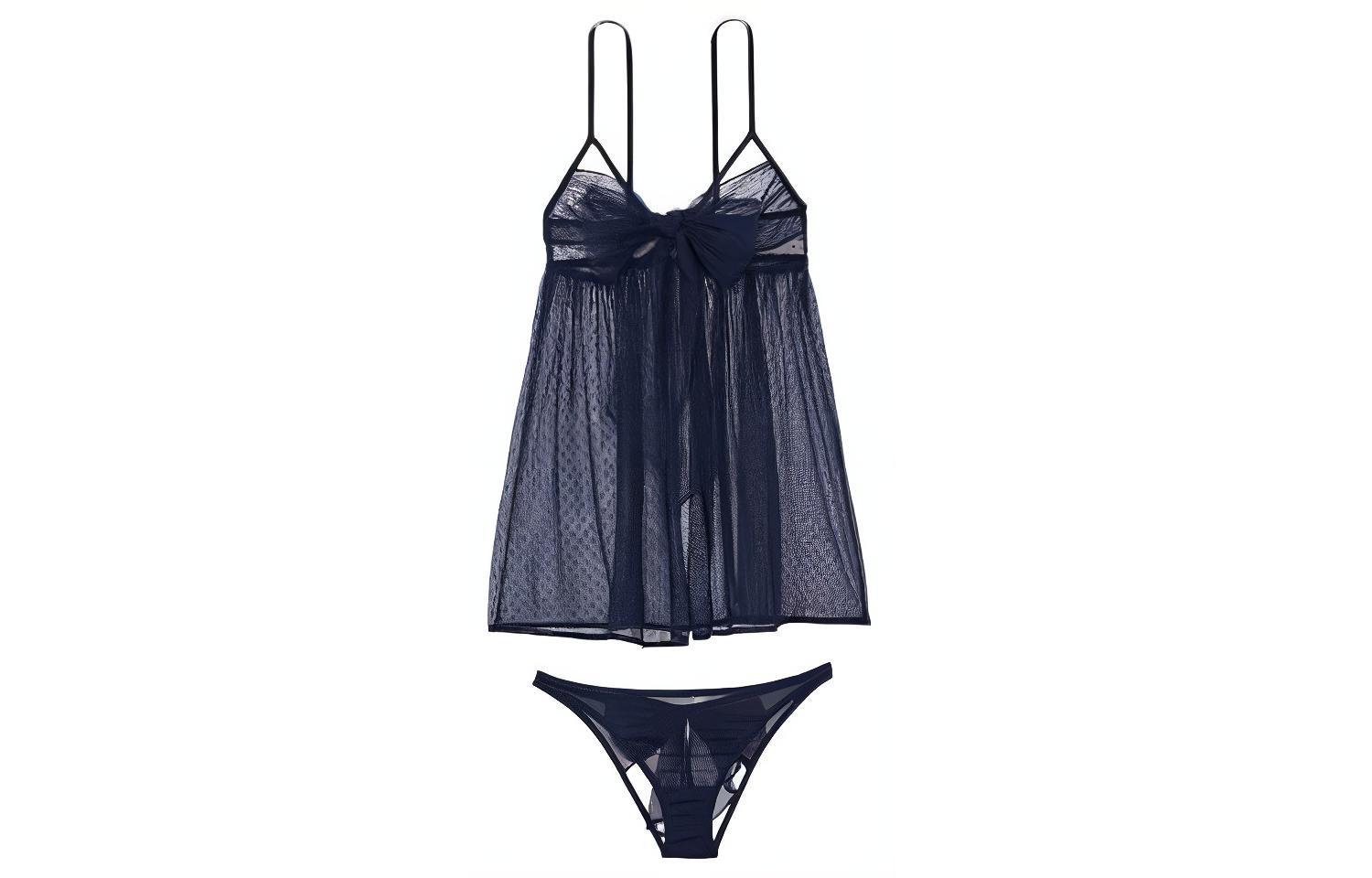 Victoria's Secret Transparent pijama, sexy pants, underwear, overall, navy trousers
