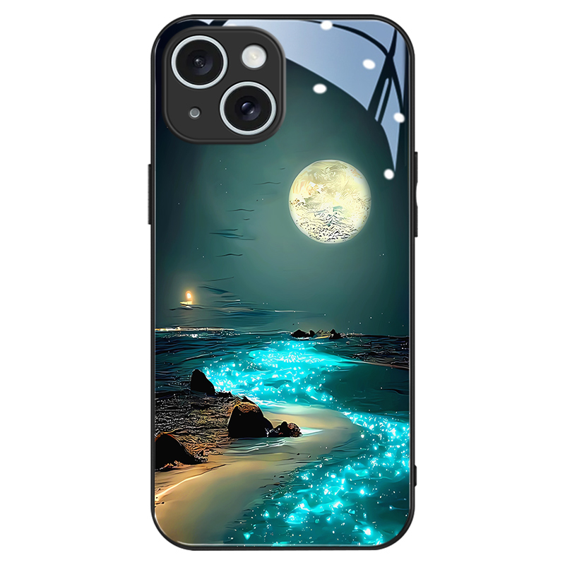 Apple, glass fluorescence phone case, compatible iPhone 15, iPhone13 Pro, cartoon trend iPhone12 Pro, material, high-quality style, 15promax, 14, 14promax, iphone, 12