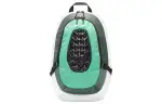 Nike Polyester With Nylon Backpack Unisex Light Silver & Vintage Green & Summit White