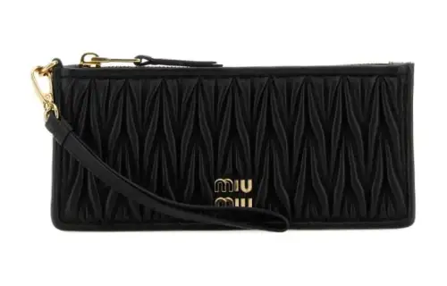 MIU MIU Leather Clutch Women's Black