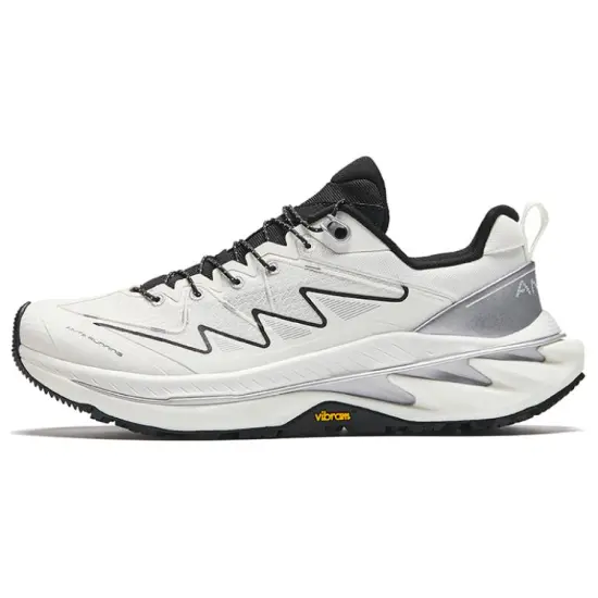 ANTA Wild PRO Running Shoes Men Low-Top Ivory White/Basic Black