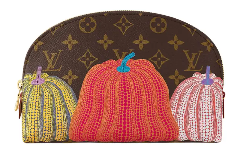 LOUIS VUITTON Lv X Yk Cosmetic Pouch Pumpkin Print