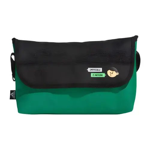 Adidas Flap Closure Recycled Material Messenger Bag, Crossbody Bag, Shoulder Bag Regular Unisex