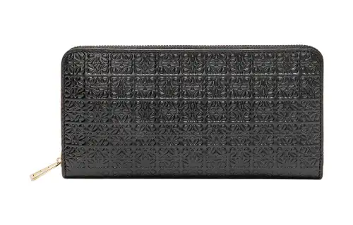 LOEWE Cow Leather Wallet Women's Black