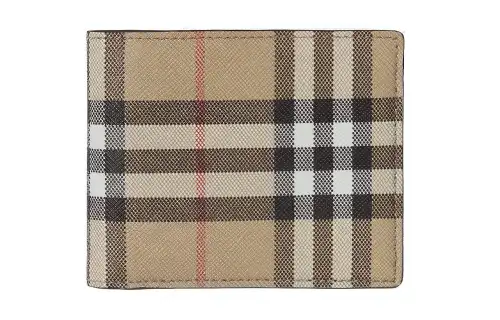Burberry Vintage Check Bifold Wallet 8 Slot Archive Beige
