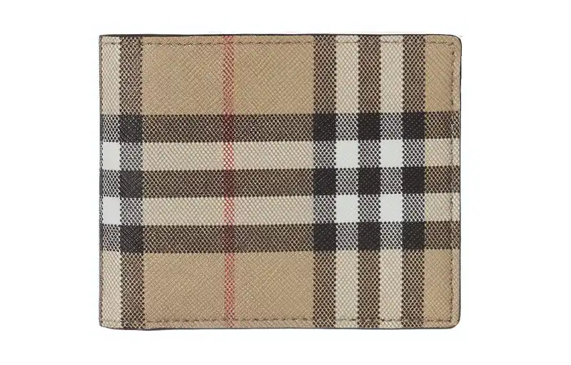 Burberry Vintage Check Bifold Wallet 8 Slot Archive Beige