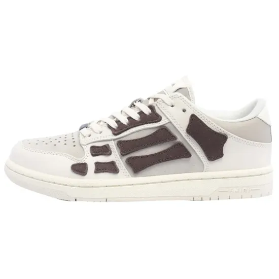 AMIRI Skel-Top Low Skateboard Shoes Women's Low-Top White Brown