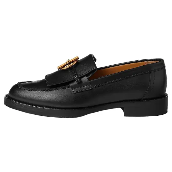 HERMES Loafers Women's Black
