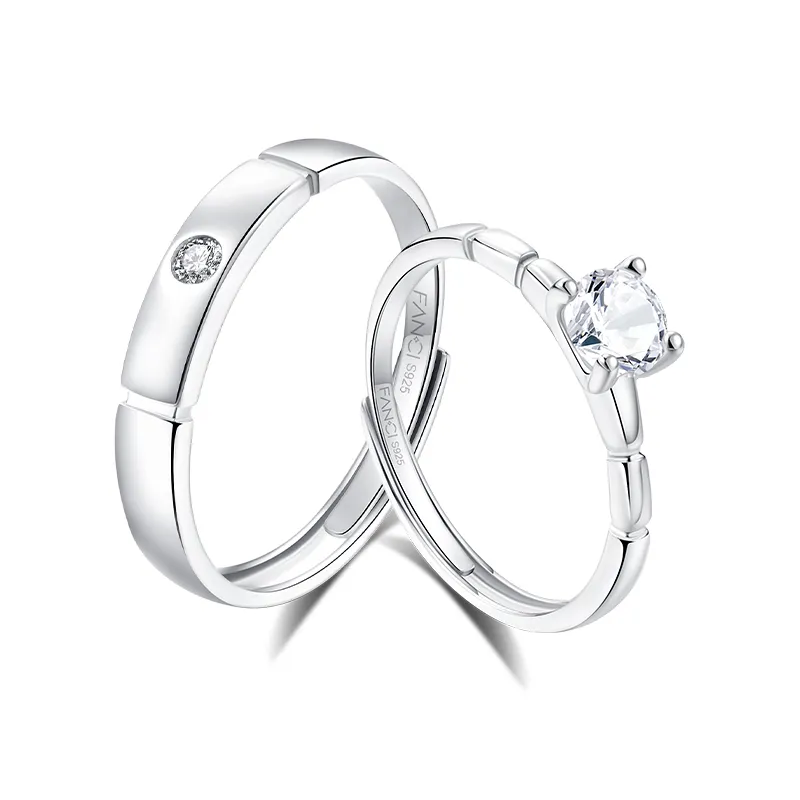 FANCI 925 Sterling Silver Ring Pair Unisex