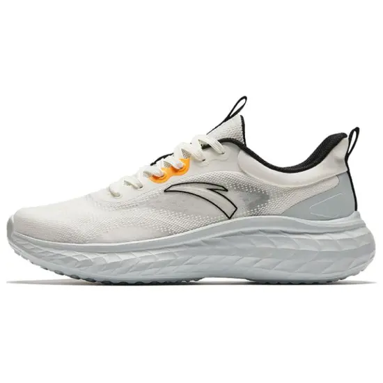 ANTA Running Collection Running Shoes Men Low-Top Ivory White/Light Gray/Black