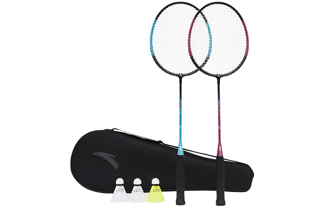 Anta Aluminum Alloy Badminton Rackets Entry level Adults Double Rackets Black Blue Black Red