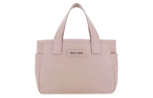 MIU MIU Leather Handbag Women's Light Pink