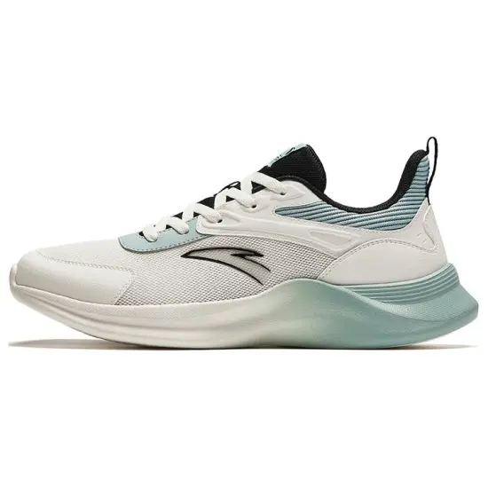 ANTA Running Collection Running Shoes Men Low-Top Ivory White/Gray Dusty Blue