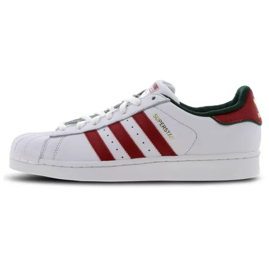 Adidas Originals Superstar Series Skateboard Shoes Unisex Low-top White/Green/Red