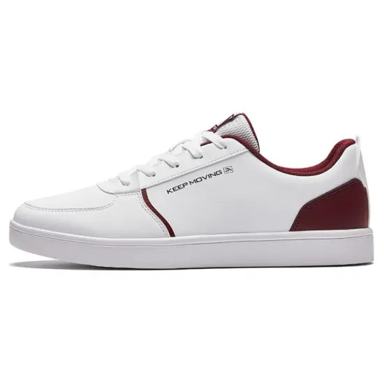 ANTA Life Collection Skateboard Shoes Men Low-Top ANTA White/Crimson Red