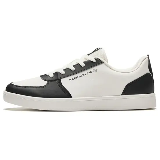 Anta Life Collection Slip-Resistant Cushioning Low-Top Skateboard Shoes Men's White Black