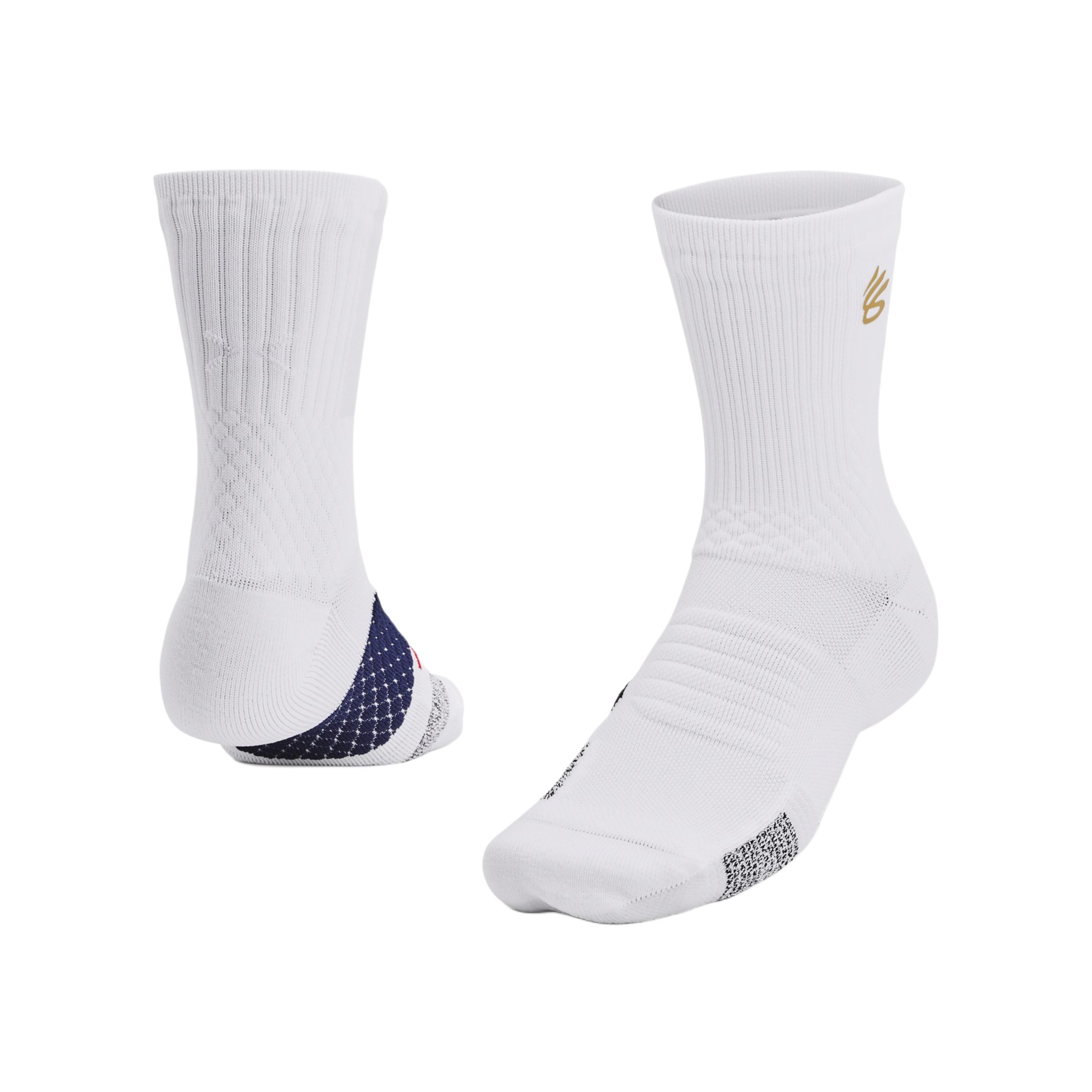 Under Armour Curry Crew Socks Unisex 1 Pack White