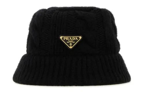 PRADA Cable-Knit Bucket Hat