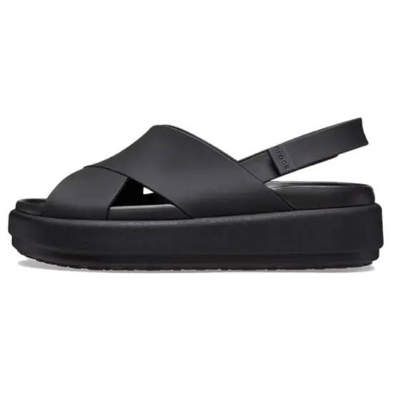 Crocs Brooklyn Luxe Cross Strap 'Black' Women's