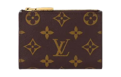 LOUIS VUITTON Lisa Canvas Wallet Women's Brown & Light Blue
