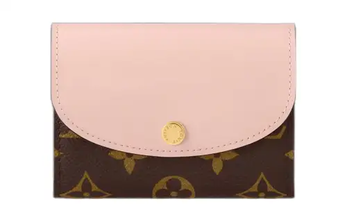 LOUIS VUITTON Rosalie Monogram Canvas Wallet Women's Pink Opal