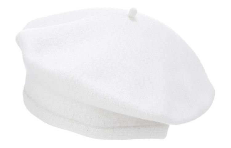 Maison Margiela Maison Margiela Solid Color Design Decoration Wool Beret Women's White