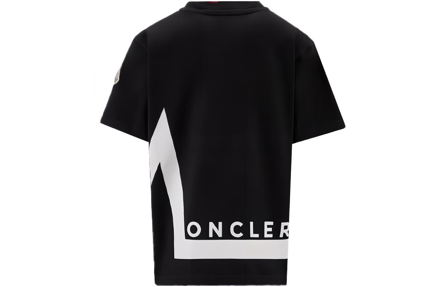 Детская футболка Moncler TLogo (черный) — фото 2