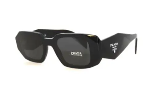 PRADA Irregular Shape Sunglasses Women's Black