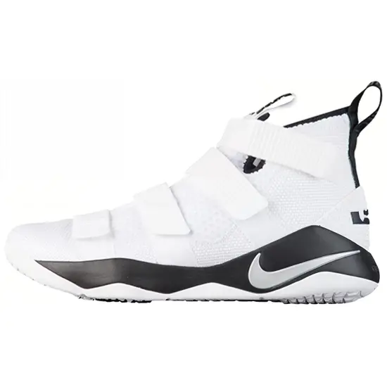 Nike LeBron Soldier 11 White Metallic Silver Black