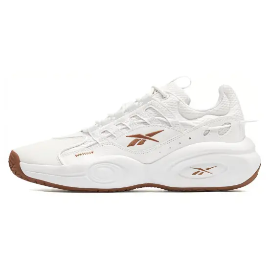 Reebok Solution Vintage Basketball Shoes Unisex Low-top White/Brown
