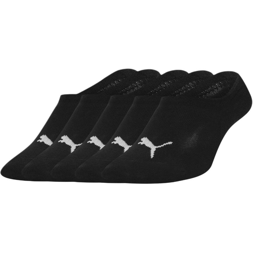 PUMA No Show Socks Unisex 5 Pack Black